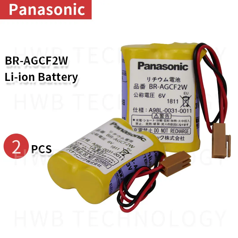 2 шт./лот pushout 100% оригинальная новая батарея для Panasonic BR AGCF2W с разъемом 6V PLC FANUC