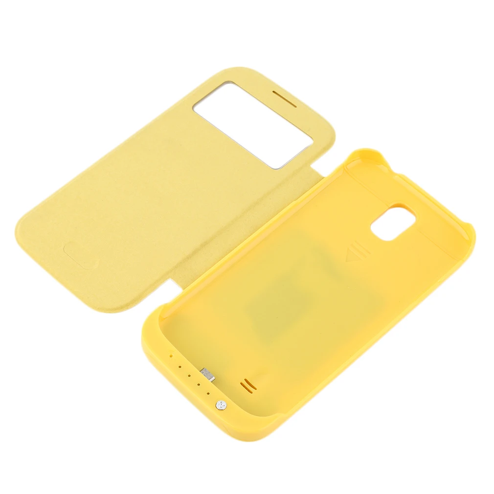 

3200mAh External Backup Battery Charger Case with Protective Leathe Cover for Samsung Galaxy S4