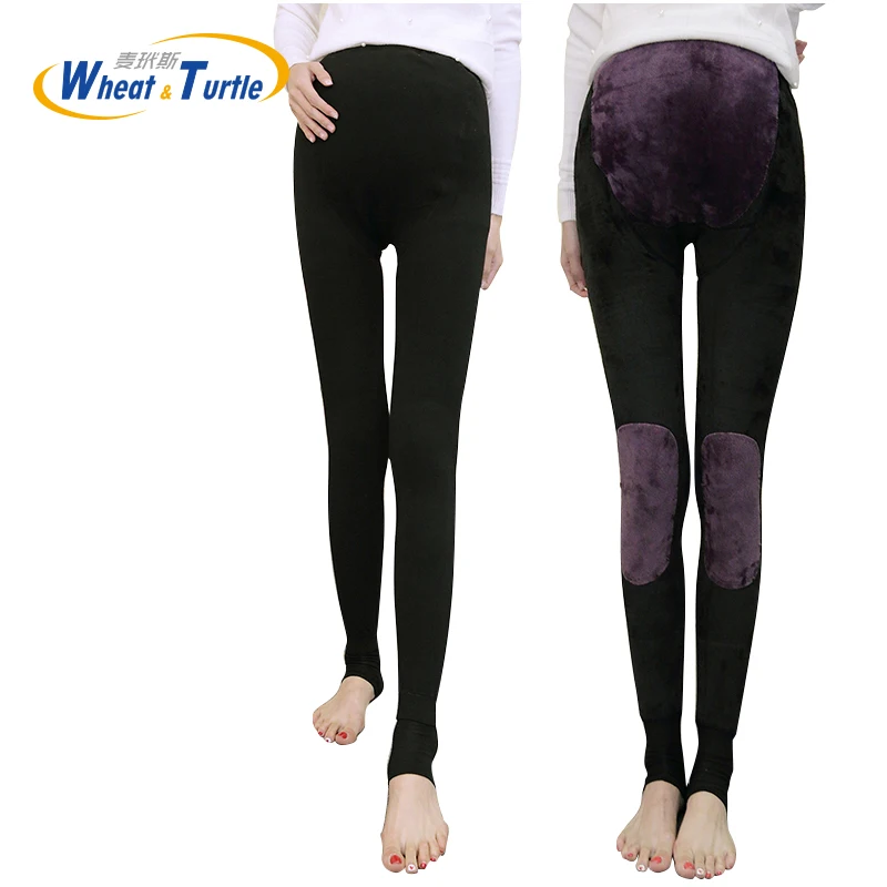Леггинсы для беременных женщин утепленные вельветовые эластичные брюки