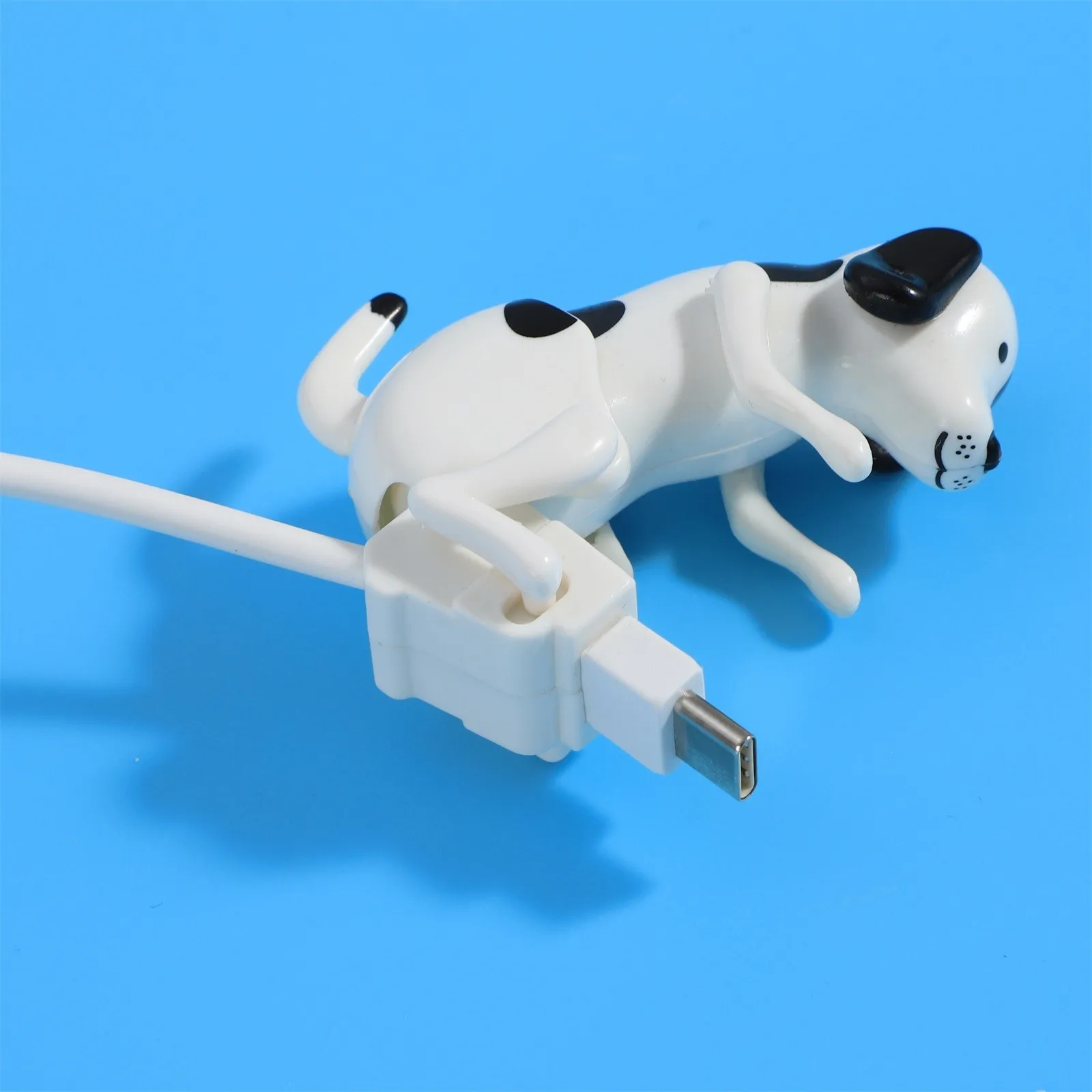 Креативные милые подушкой перемещение пятнистая собака игрушка смартфон кабель