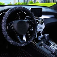 new arrival floral print bohemia style steering wheel cover 37 38cm diameter car styling car interior accessories