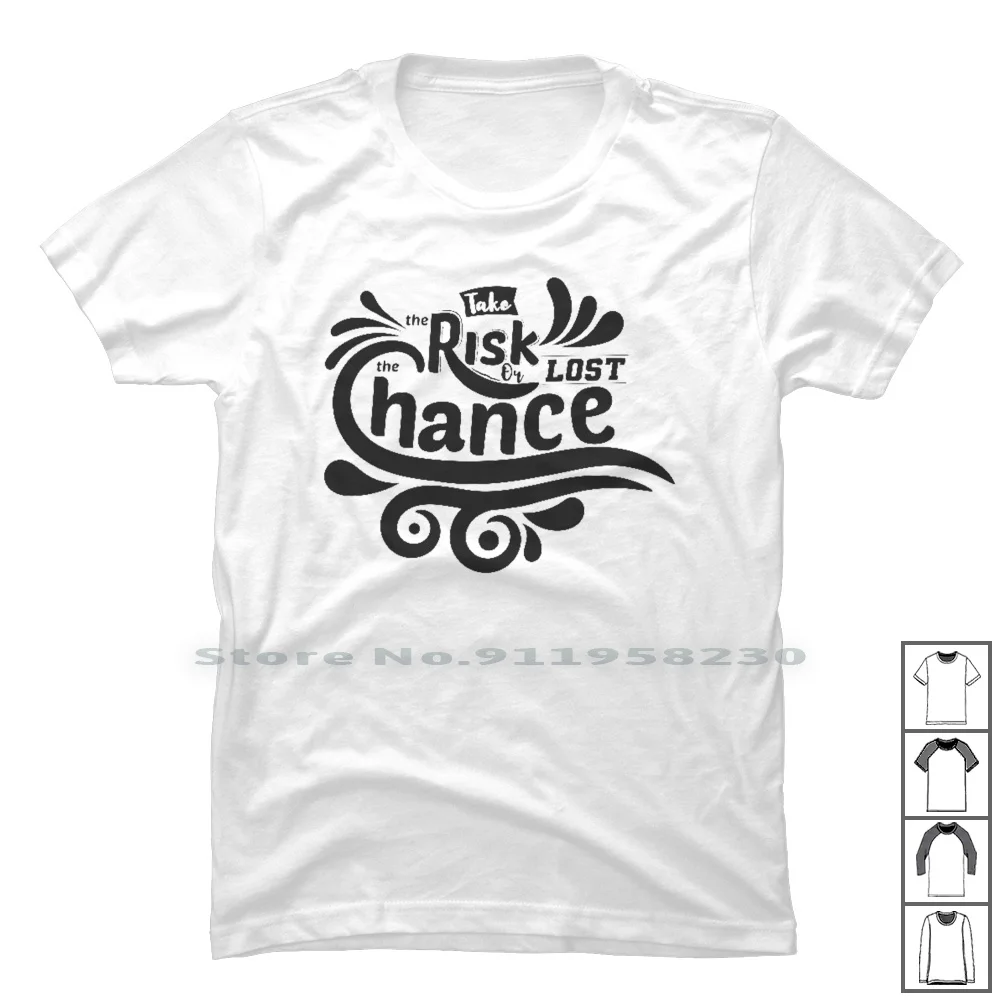 Возьмите риск или потеряйте футболку из 100% хлопка с рисунком