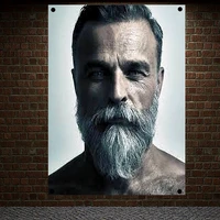 beard coiffure hairstyles for men posters banner flag tapestry wall art canvas painting wall hanging barber shop home decor c3