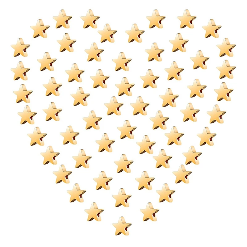 

100 шт., бусины-разделители в форме звезд