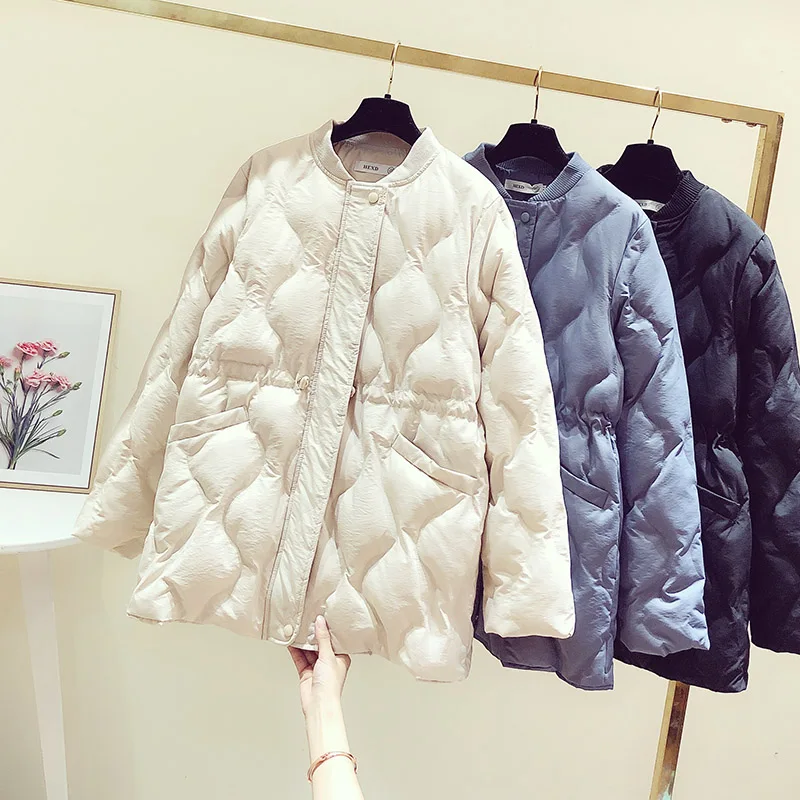 Fitaylor новые зимние куртки с хлопковой подкладкой Argyle Parkas женские тонкие пальто куртка женская Повседневная Верхняя одежда с поясом