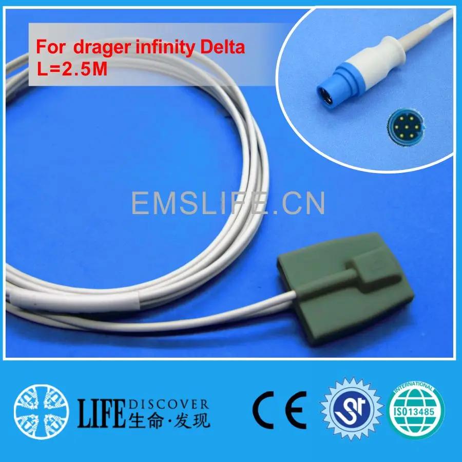 

Long cable child and pediatric spo2 sensor for drager infinity Delta