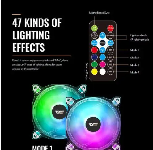 Чехол для ПК Darkflash CF8 PRO Вентилятор охлаждения RGB вентилятор аура синхронизация 5V3p