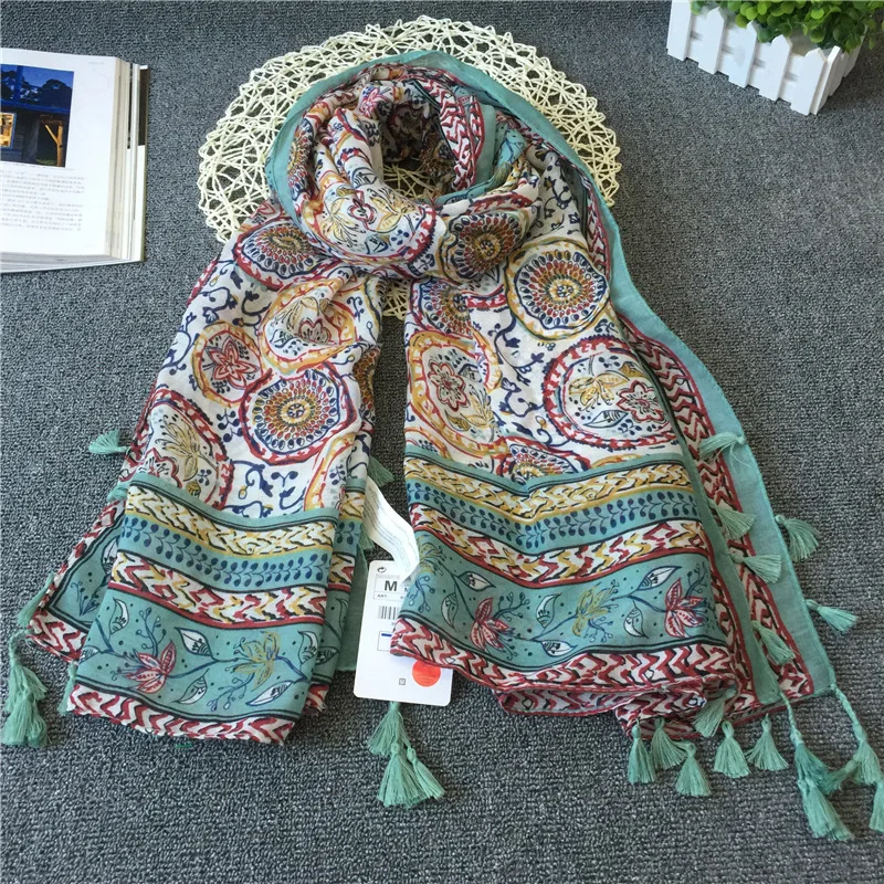 

Новое поступление хиджабы для женщин с цветочным принтом шарф шаль с кисточками модные мусульманские большой Размеры головные обручи повя...