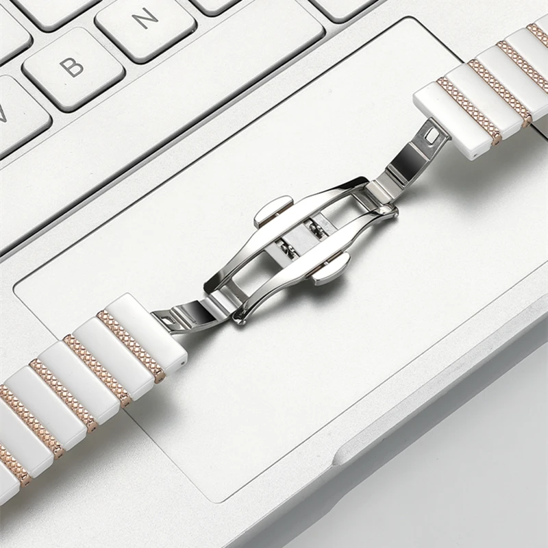 22mm 20mm Ceramics Watchbands For Samsung Galaxy Watch 4/4 Classic Strap For Galaxy Watch 3 41mm 45mm Huawei Watch 3 GT 2 Pro