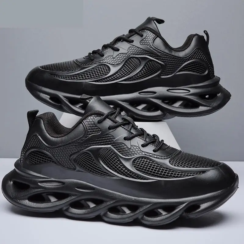 

All Black Man Shoes Vogue Designer Shoes Men High Quality Breathable Men Sneakers Summer Trainers Male Winter Big Size 39-48