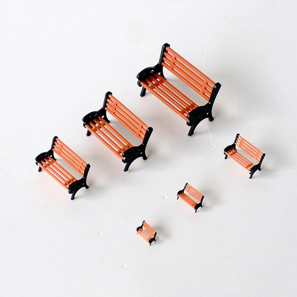 10 шт. пластиковая скамейка для парка модель поезда пейзаж макет DIY небольшие