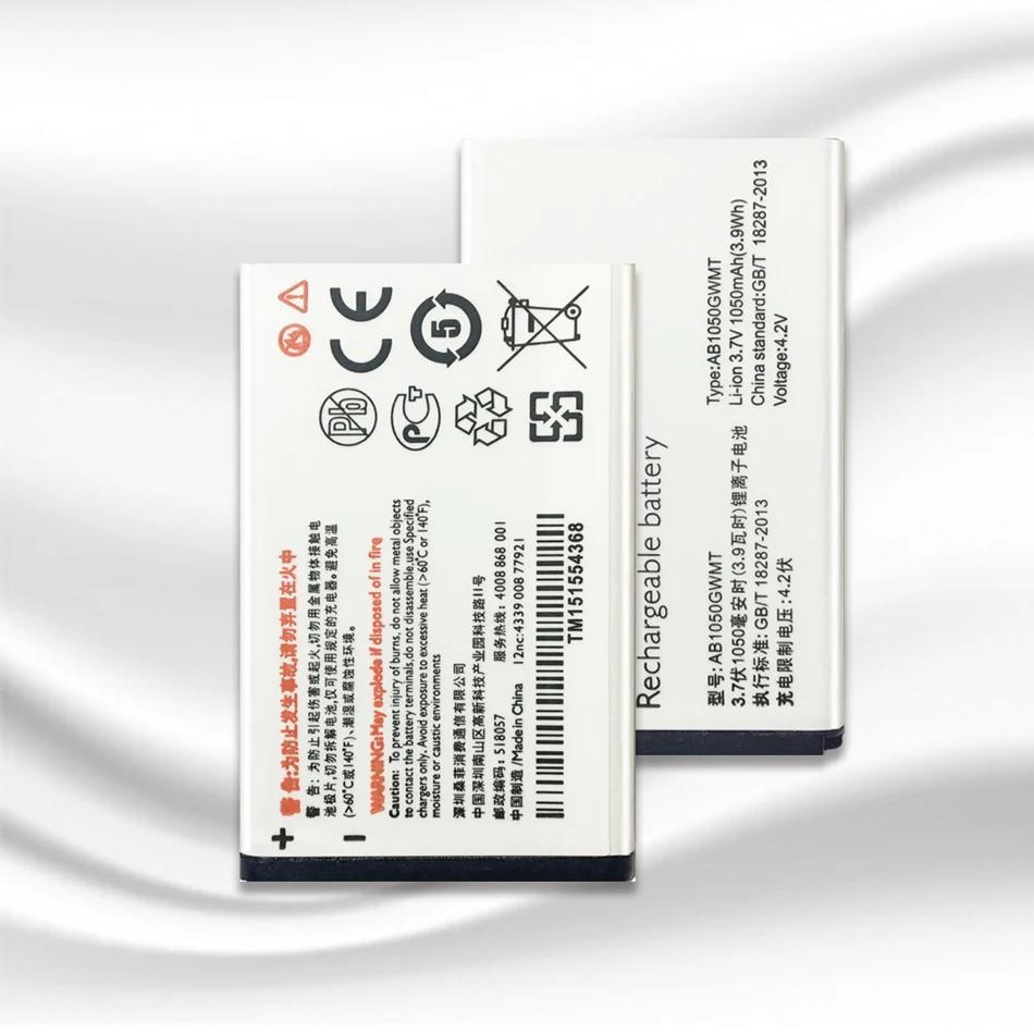 

1050mAh Battery For PHILIPS Xenium X116 X125 X126 X128 Smart Moble Phone AB1050GWMT/AB1050FWMX +Tracking Number