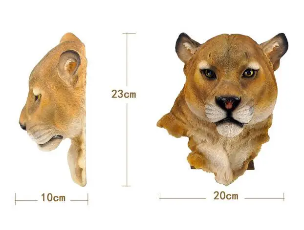 $ Лев тигр медведь волк голова леопарда скульптура статуя Настенная роспись