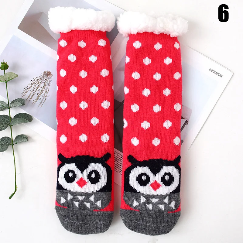 

Winter Long Thicken Fleece Lined Socks Women Soft And Comfortable Breathable Thick Warm Cute Cartoon Snow Socks