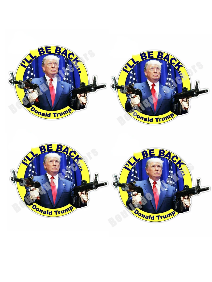 4 шт. оригинальные наклейки с принтом Дональда Трампа | Автомобили и мотоциклы