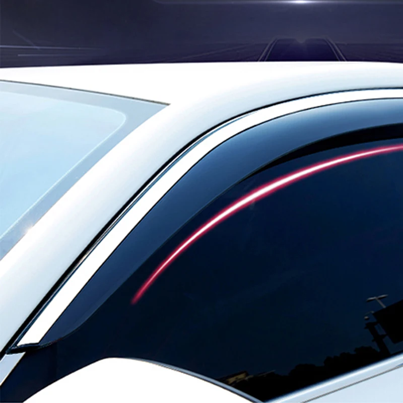 

FOR TOYOTA NEW RAV4 RAV-4 2019 2020 Car Deflector Rain Guards Window Door Visor Steel Trim Weather Rain Sun Wind Guard