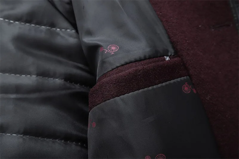 Mwxsd осенне-зимняя мужская куртка из шерсти с жилетом Мужская теплая шерстяная