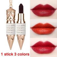 poker 1 stick 3 colors colors lips makeup lipstick lip gloss long lasting moisture cosmetic lipstick red lip matte waterproof