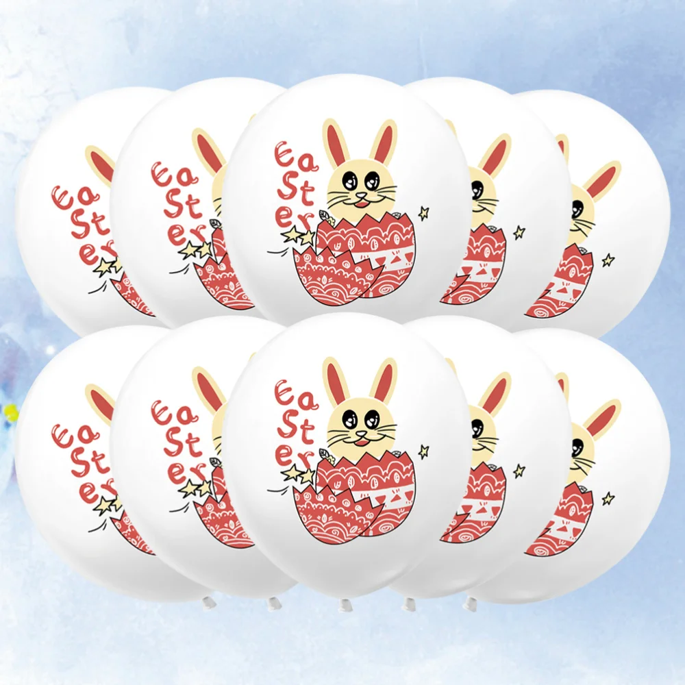 20 штук воздушные шары Пасхи прекрасный Декор с кроликом из мультфильма надписями