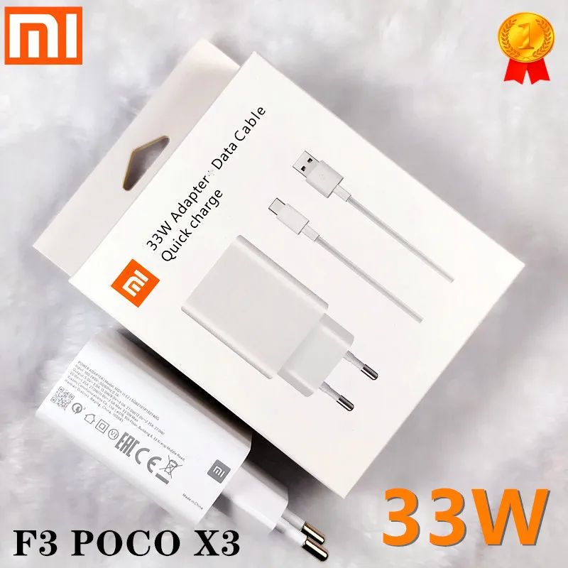 

Зарядное устройство Xiaomi POCO F3 NFC, адаптер для быстрой зарядки для ЕС и США, 5 А, кабель Type-C для mi F3, Redmi note 9 pro, 10 pro, Mi 9, 10, K30, K40, poco X3, F2