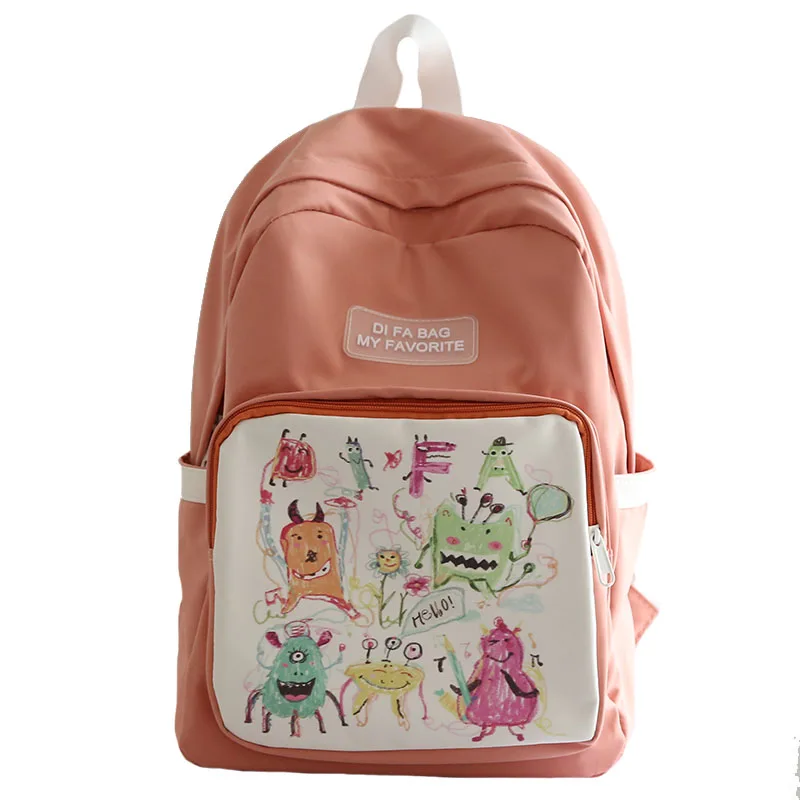 

Graffiti Small Fresh Women's Backpack for Girls 2020 New School Bag for Teens High School Student Backpack Female Shoulder Bags