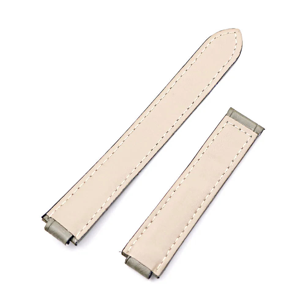 Rolamy 18 X 11mm 20 x 12mm Watch Band Real Leather Handmade Replacement Crocodile Grain Wrist Strap Belt Accessories Wholesale