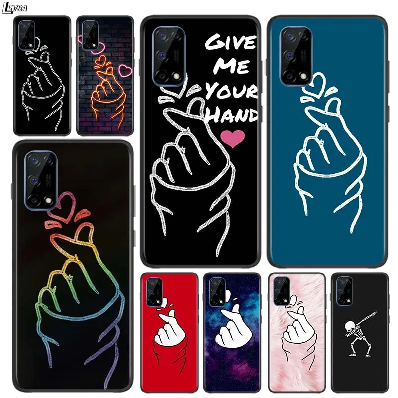 

Love Give me your hand for OPPO Realme V15 X5 X3 X50 X7 V5 C21 C17 C11 C3 C2 7 7i 6 6S 6i 5 3 2 Pro Soft Black Phone Case