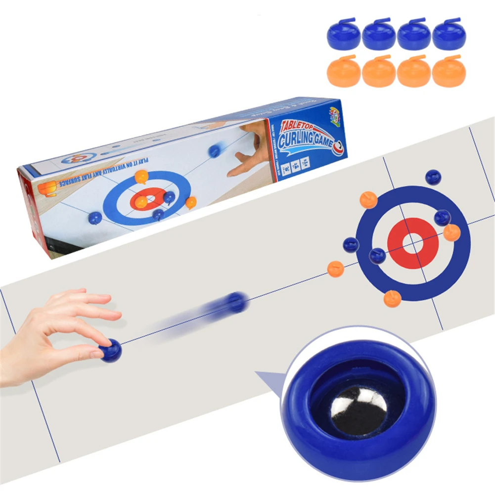 Mini Table Curling Ball Foldable Board Game for Kids Recreation and Entertainment Parent-child Interaction Family Party Games