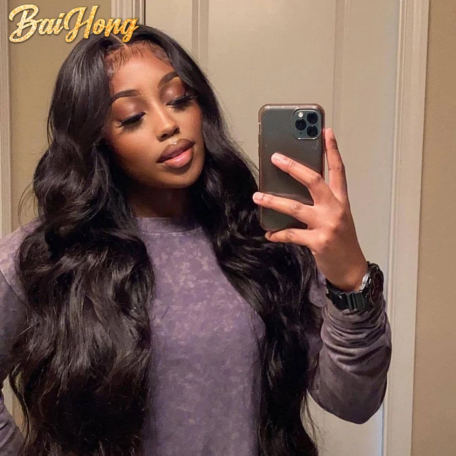 

Peruvian Body Wave Hair Bundles With Closure Natural Weaving Hair Extensions Human Hair 4 Bundles And A 4X4 Lace Closure BAIHONG