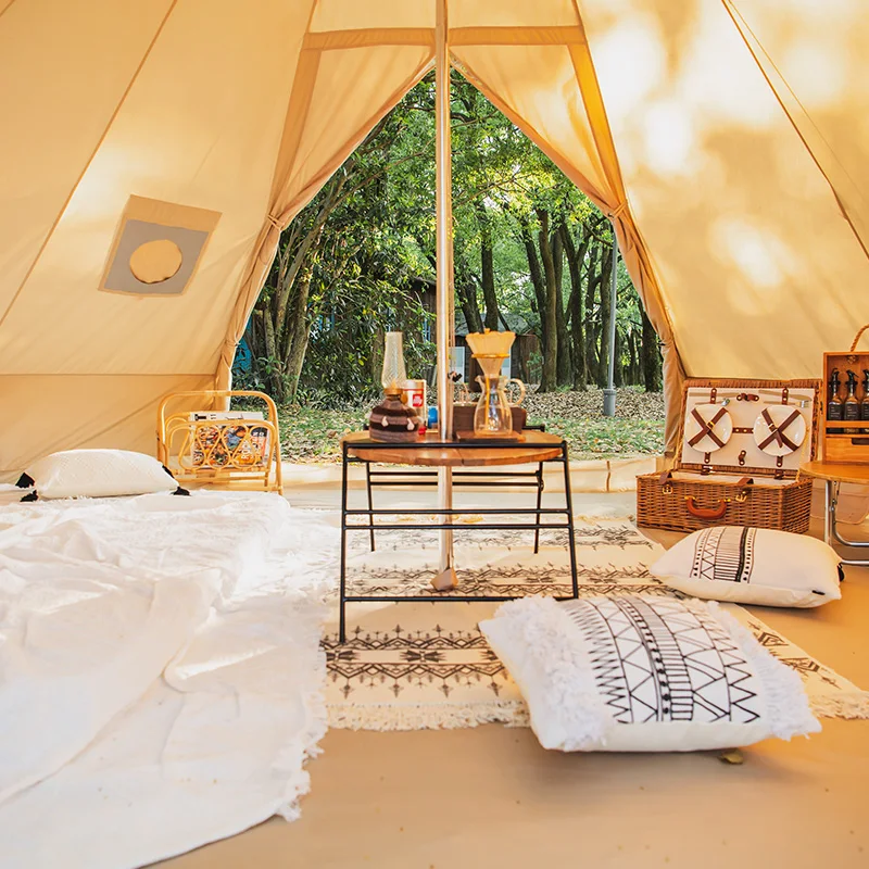 Naturehike Tent Waterproof Cotton Portable Large Pyramid Hiking Teepee Tipi Glamping Tents Outdoor Camping | Спорт и развлечения