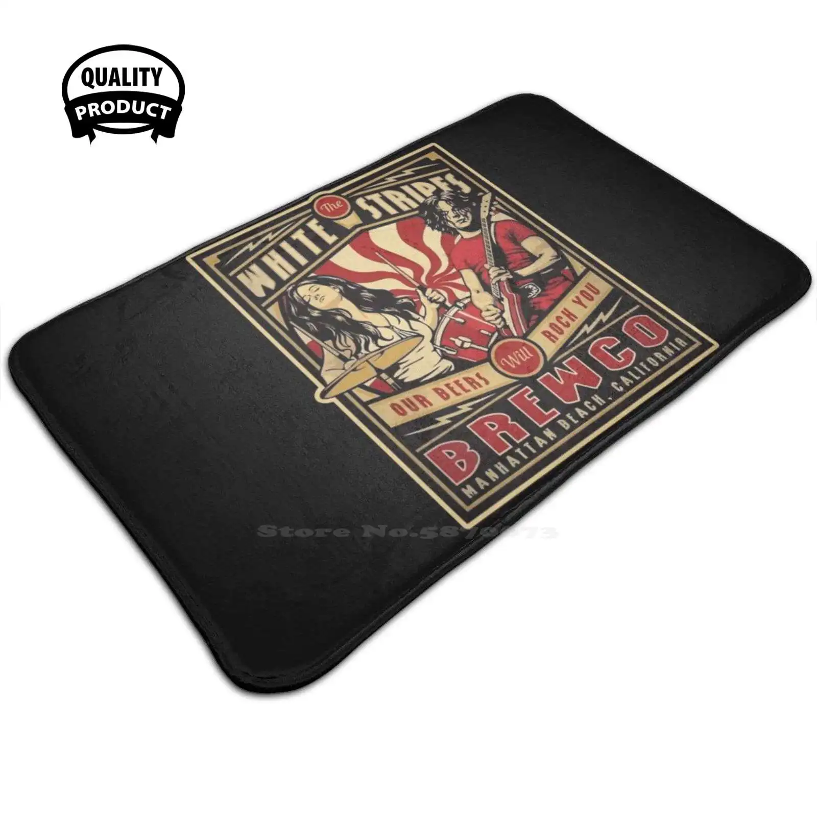 Лидер продаж мягкий домашний Противоскользящий коврик с белыми полосками Jack