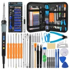 Цифровой паяльник, отвертка, паяльник, инструмент для снятия изоляции, многофункциональный сварочный инструмент, европейская вилка