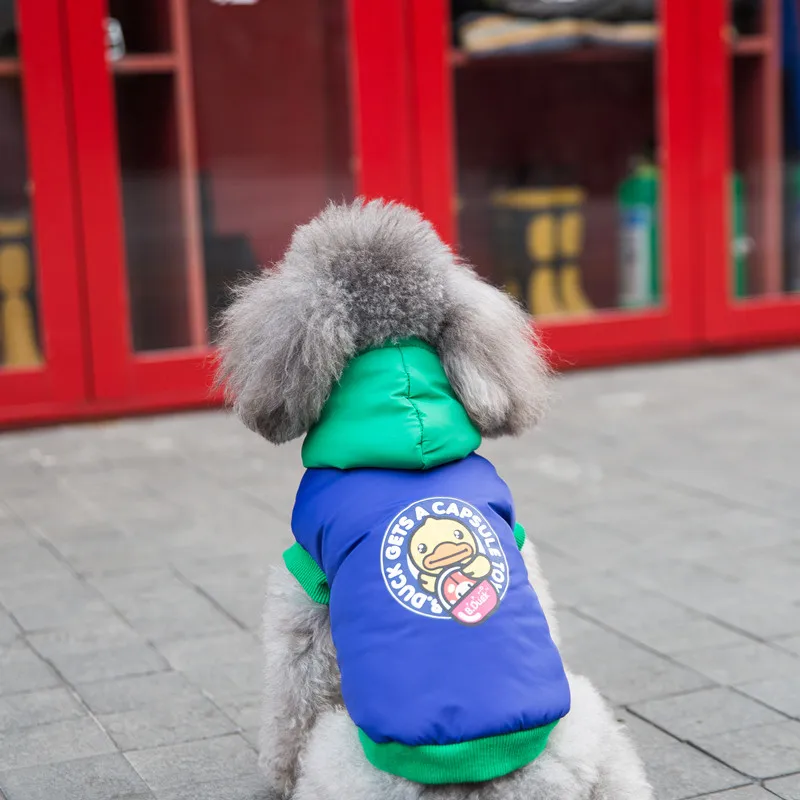 Hipidog Бесплатная доставка хлопковый жилет для собак с капюшоном пальто зимняя