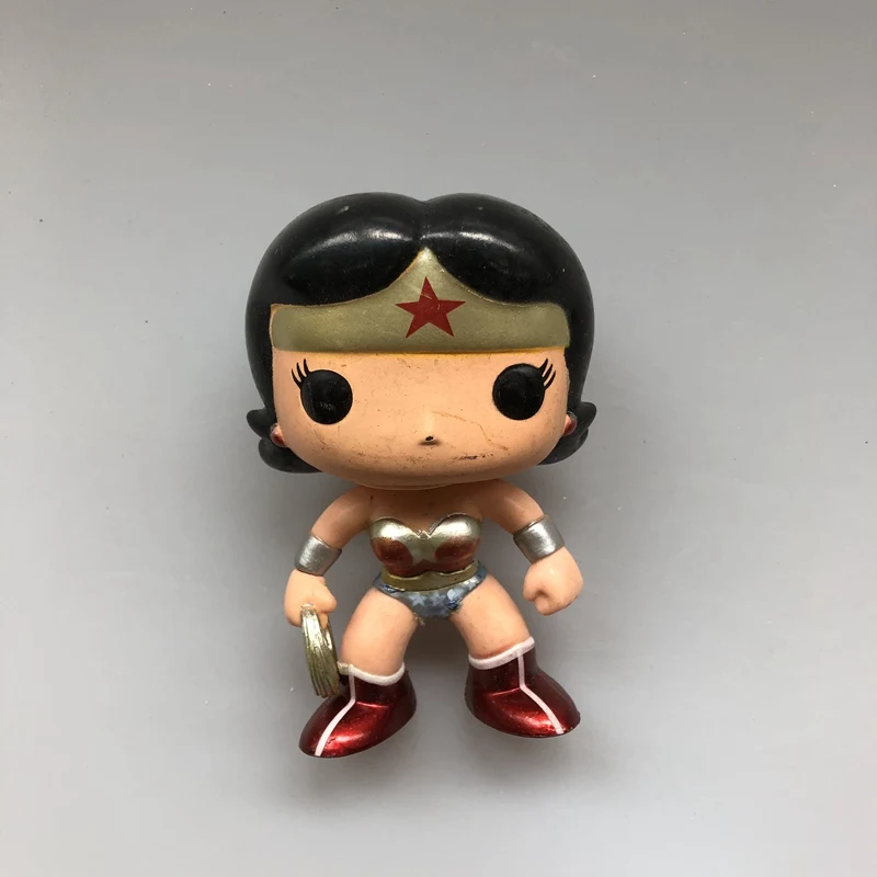Эксклюзивный Funko pop используется DC металлический Супермен Flash Wonder Woman Бэтмен Виниловая фигурка Коллекционная модель свободная игрушка