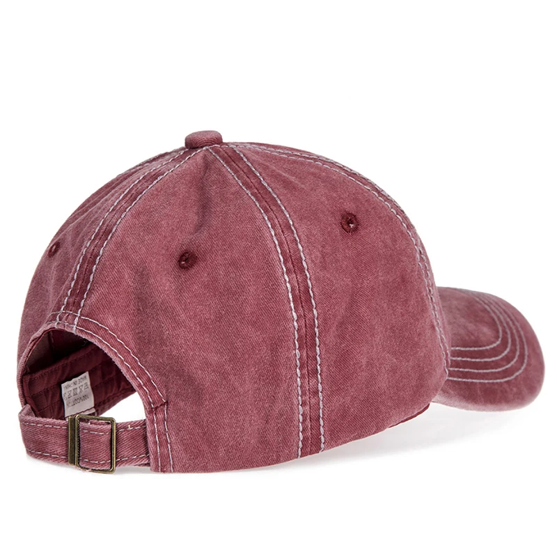 WISHCLUB Мужчины и женщины Бейсболка Повседневная Хлопок Регулируемая кепка мужская