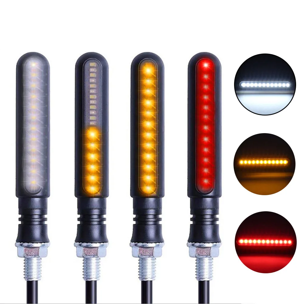 Мотоциклетный задний фонарь с поворотным сигналом 2 шт. светодиодный мигающий