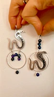 the asymmetrical cobra earringsgoth earringsgothic gifts for her