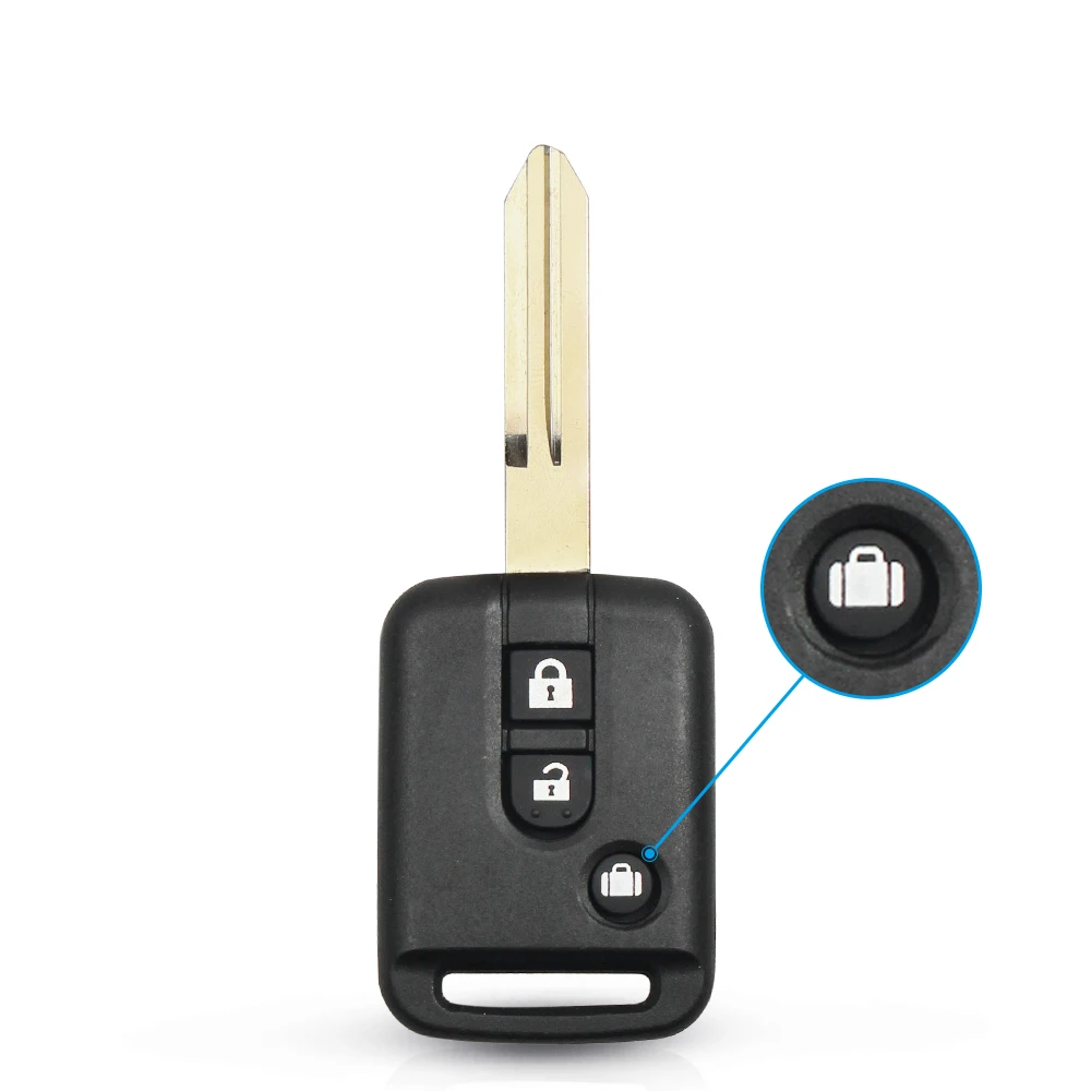 Сменный Чехол KEYYOU для автомобильного ключа с дистанционным управлением, бесключевой доступ, 2 кнопки для Qashqai Nissan Micra Navara Almera Note