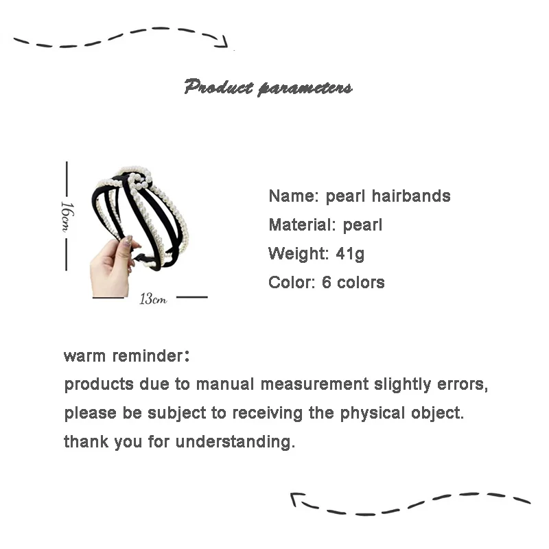 

Solid Color Cross Pearl Hairband Korean Fashion Women Knotted Headband Hair Hoop Bands Sweet Girls Wide-brimmed Hair Accessories