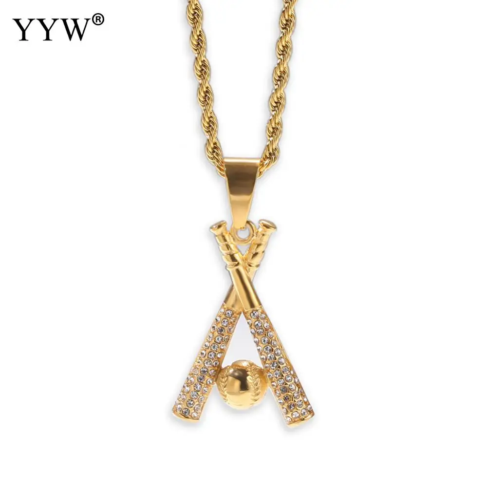 316L модное хрустальное ожерелье из нержавеющей стали унисекс панк вечерние