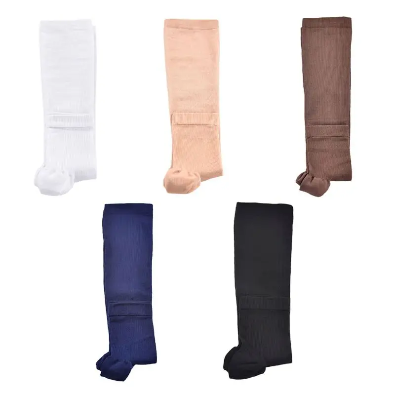 

Unisex Open Toe Knee High Socks Leg Support Warmer Relief Pain Therapeutic Anti-Fatigue Sport Compression Stockings