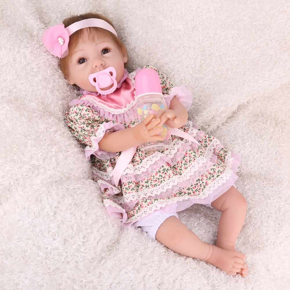 Силиконовая кукла реборн ручной работы милая Реалистичная младенец 22 дюйма