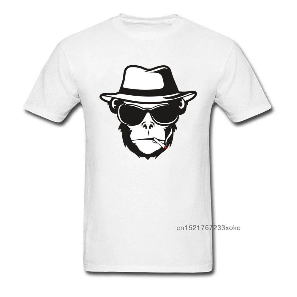 Футболка с обезьянкой и солнцезащитными очками крутая футболка короткими