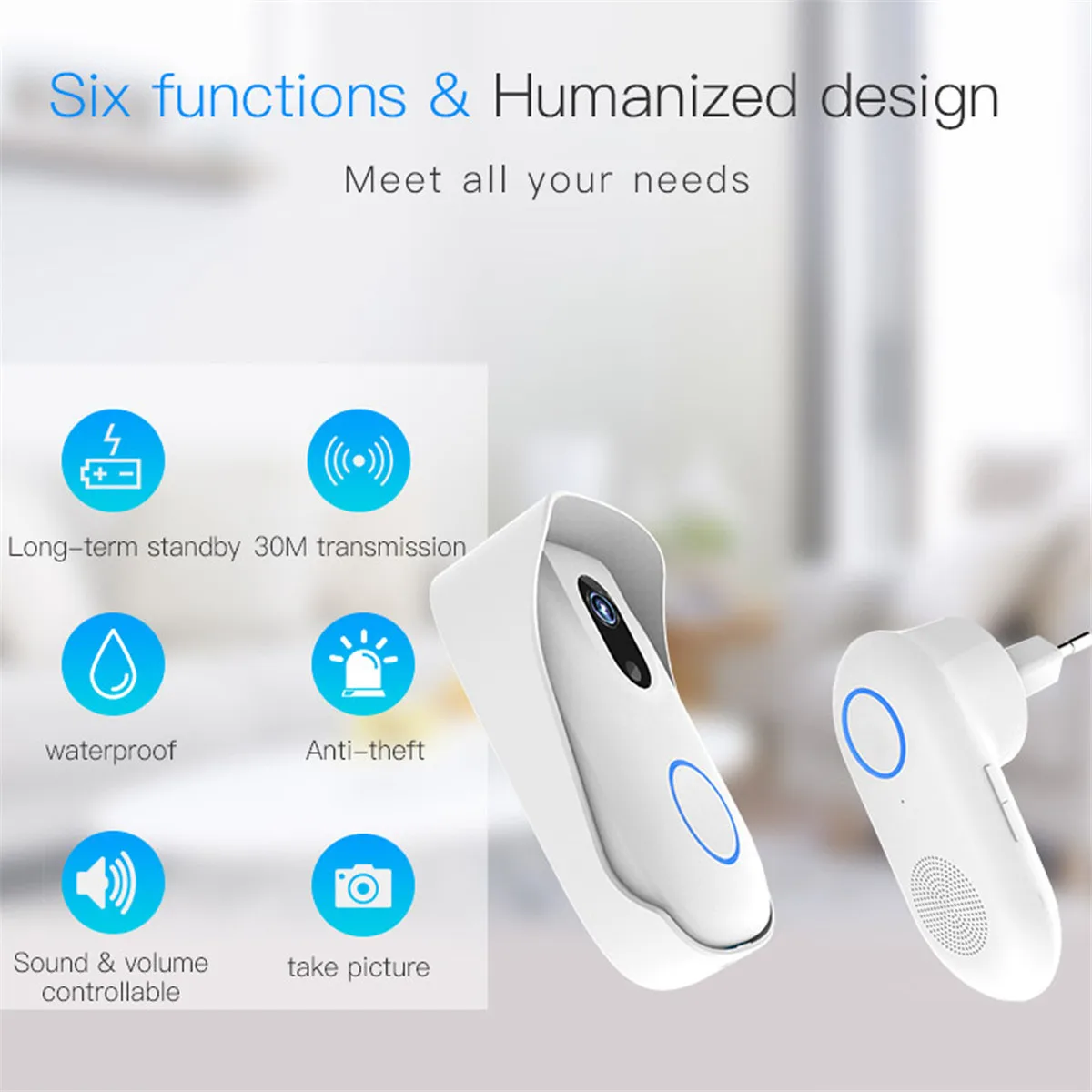 Умный видео дверной звонок дверная камера домофон беспроводной WIFI визуальная