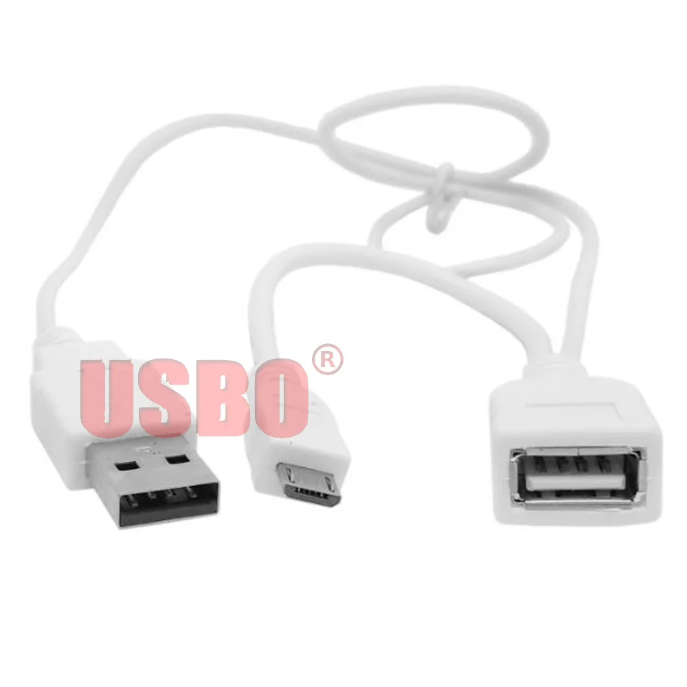 Кабель для передачи данных с внешним питанием черный прямой/локоть Micro USB 2 0 OTG