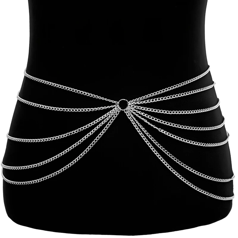 Цепочка на живот Женская золотистая пикантный пояс массивное Ювелирное