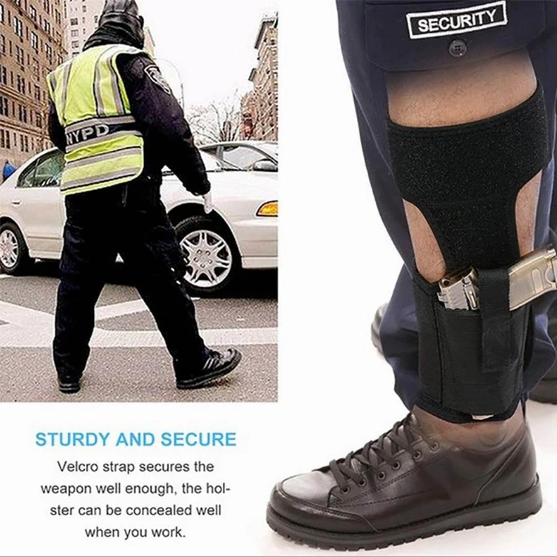 Тактическая кобура с ремешком на щиколотке для пистолета Glock скрытый карман ног