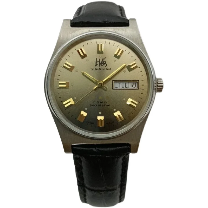 Оригинальные мужские механические часы из нержавеющей стали с двойным