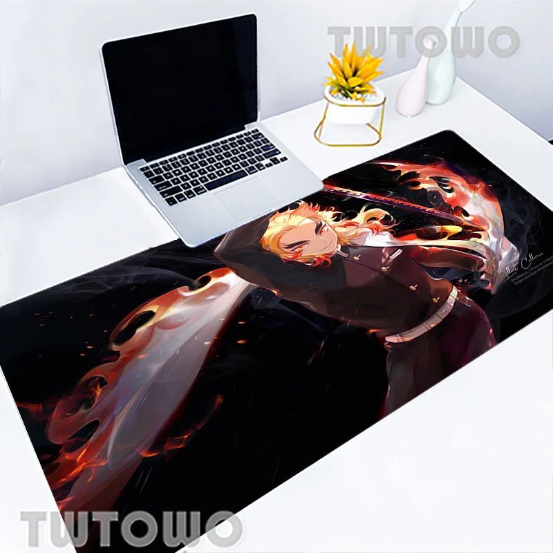 

Anime Demon Slayer Kimetsu No Yaiba Large Gaming Mouse Pad Gamer XL Locking Edge Otaku MousePad PC Laptop Keyboard Mat