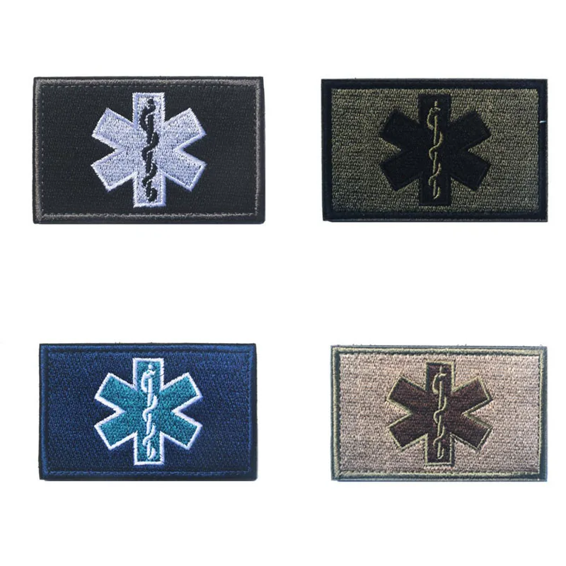 Emergency Embroidery Patch Workwear Medical Technician Staff Military Uniform Tactical Bandage Hook | Дом и сад